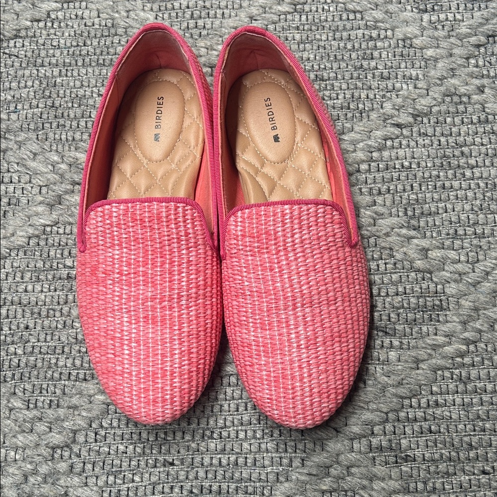Birdies Woven Pink Flats
